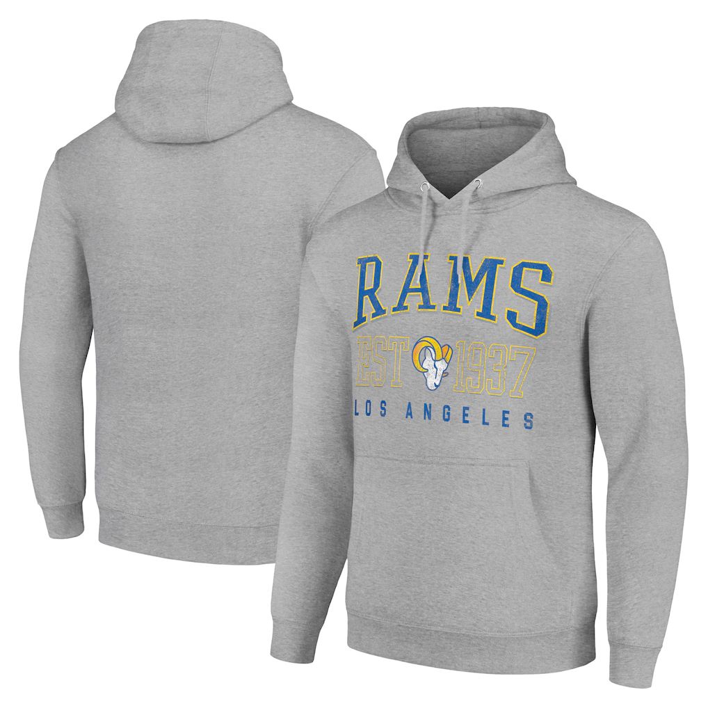 Men 2026 NFL Los Angeles Rams Grey Hoodie hooded style 02